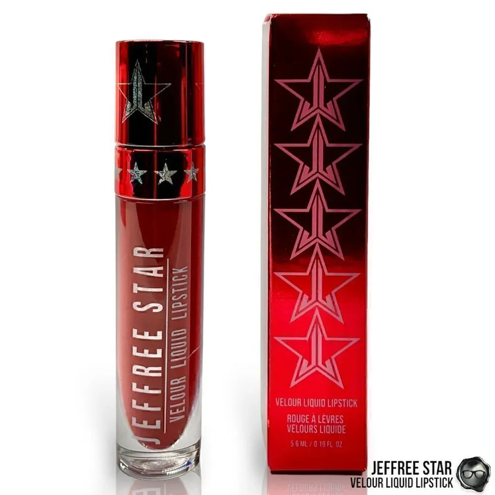 JEFFREE STAR VELOUR LIQUID LIPSTICK CUT THROAT LOVE RED FULL PIGMENT LIP COLOR
